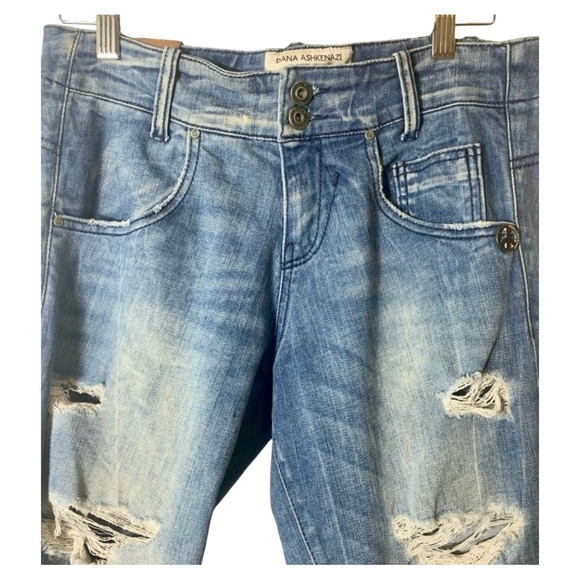 Dana Ashkenazi Mid-Rise Skinny Distressed Denim Jeans Size 28 - Picture 2 of 7